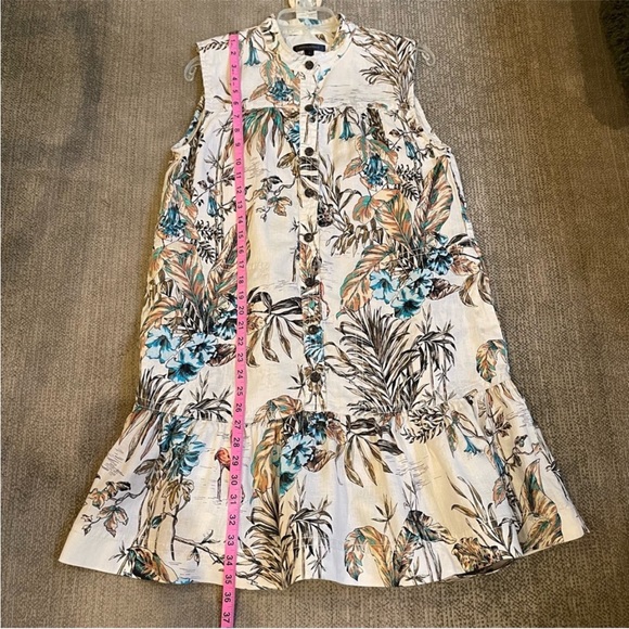 BANANA REPUBLIC SLEEVELESS BELTED DRESS Sz Small - Picture 6 of 9